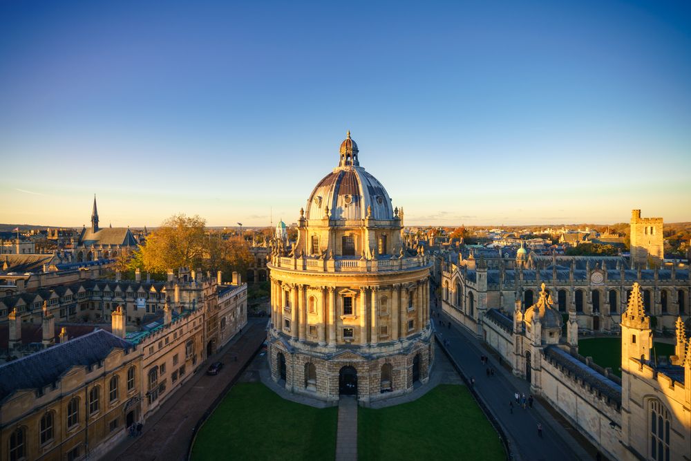 Aerial picture of University of Oxford